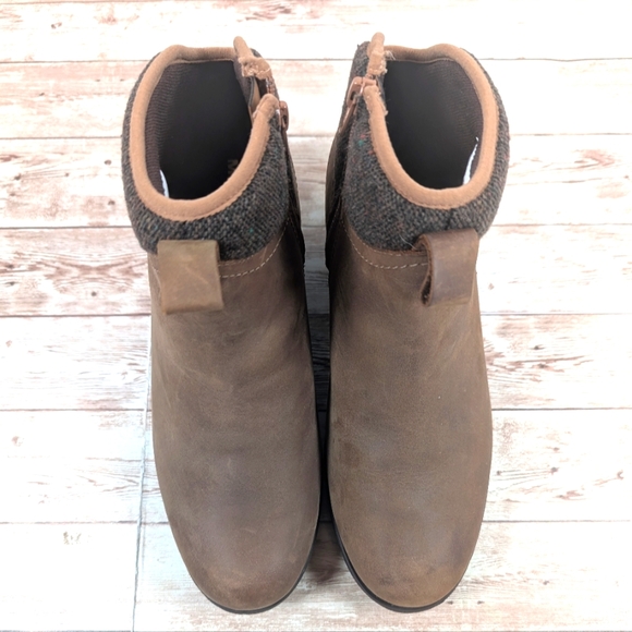 Merrell Leather Waterproof Ankle Booties Leather Brown / Tan Women's Size 8 - Picture 6 of 16